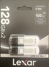 Lexar 128GB (2-Pack) JumpDrive V100-USB 3.2 Gen 1-(Sealed/New)-2 picture