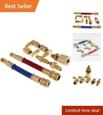 Comprehensive 8-in-1 Car Air Conditioner Adapter Set for R134A & R12 Systems picture
