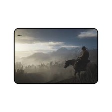 Lone Rider Cowboy Scene Desk Mat | Western Landscape Mousepad picture