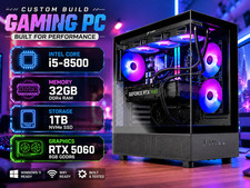 Custom Build ARGB Desktop 8th Gen PC 32GB RAM 1TB NVMe RTX 5060 Win11 GAMING Wif picture