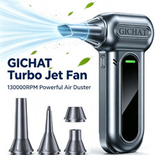 GICHAT Turbo Jet Fan Air Duster Wireless Electric Air Blower Duster with LED picture
