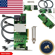 Versatile SAS HBA Controller for LSI 9211-8i & 9300-8i with SATA Cables picture