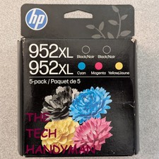 5-PACK HP GENUINE 952XL BLACK & COLOR INK (RETAIL BOX)  * * * * * * * * (2028+) picture