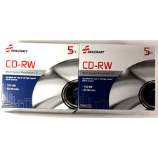2 Skilcraft CD-RW 5 packs Multi-Speed Rewritable CD 700 MB 80 minutes BRAND NEW picture