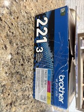 Genuine Brother TN221 3-Pack Toner Cyan Magenta Yellow New Sealed Open Box picture