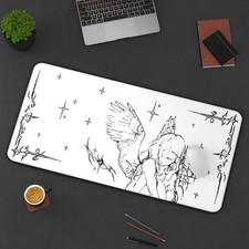 Angel Cybersigilism Desk Mat, Mystical Office Decor Gaming Desk Mat Mouse Pad picture