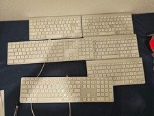6x Lot OEM APPLE Wired/Wireless Keyboard Lot - AS IS, READ picture
