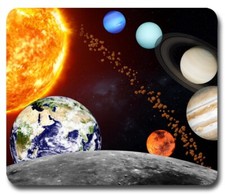 Solar System Planets & Sun ~ Mouse Pad / PC Mousepad ~ Earth Mars Venus Jupiter picture