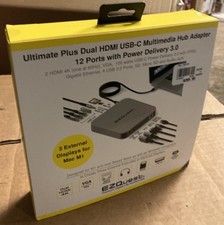 EZQuest Ultimate Plus Dual HDMI USB-C Multimedia Hub 12 Ports w/ Power Delivery picture