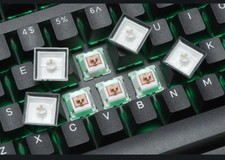Drop Artifact Shield Series Keycap Set White On Black MDX-36353-1 - 107 Keys picture