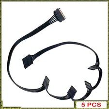 5pcs Power Supply Cable Storage SATA Public 1 Cent 5 Mother SATA 15P 1 To 5  picture