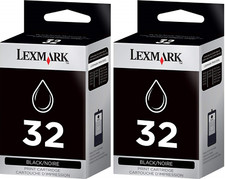 New Genuine Lexmark 32 2PK Ink Cartridges Box P Series P6350 P4330 Z Series Z815 picture