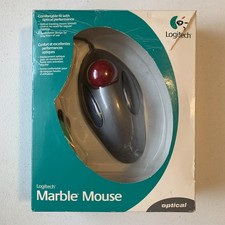 LOGITECH Marble Mouse Optical Trackball 904360-0403 Tested Working picture