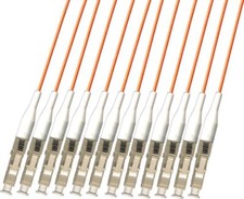 12 Strand 500FT Multimode Fiber Patch Cable LC 62 125 Indoor Outdoor Fiber Optic picture