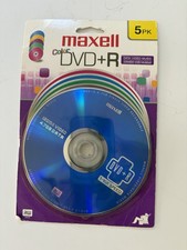 Maxwell Color DVD +R 4.7 GB Data 120min Video 1-16X Speed 5 Pack New In Package picture