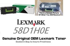 Mostly New Genuine Lexmark 58D1H0E Toner Cartridge -85% Toner Remaining - TESTED picture