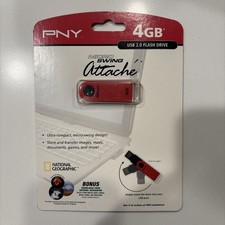 NEW PNY USB 4GB Flash Drive Micro Swing Attaché picture