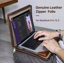 Retro Crazy Horse Leather Foldable Handbag Multifunctional Notebook Handbag picture