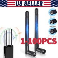 100X RP-SMA Antenna for WiFi 2.4GHz/5Ghz Wireless Router Card Male Pin wholesale picture