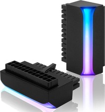 Compact 90 Degree ATX Power Connector with Rainbow ARGB for Efficient Builds picture