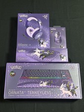 Pokemon x Razer Espeon Umbreon Set Keyboard Headset Mouse Mousepad New Sealed picture
