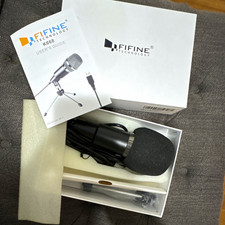 FIFINE Technology K668 USB Cardioid Microphone w/ Tripod Adjustable Stand, Black picture