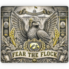 Iowa Hawkeyes Mouse Pad Fear The Flock University of Iowa Desk Fan Gift picture