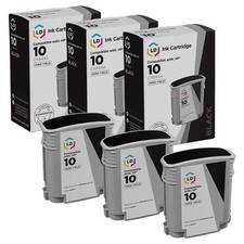 LD Replacement Replacement fit for HP 10 / C4844A 3PK HY Black Ink Cartridges picture