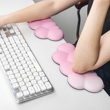 Pink Elbow Pad for Desk,L-Shaped Cloud Wrist Rest, 2pcs Desk Edge Arm Rest picture