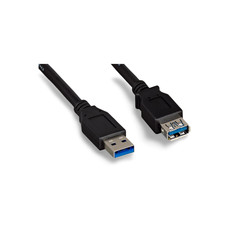 15ft USB 3.0 SuperSpeed A Extension Cable - Black picture