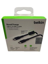Belkin BoostCharge 3.3ft USB-C to USB-C Braided Cable - 60W Fast Charge - Black picture