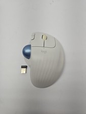 Logi White TR0006 Trackball Mouse Ergonomic Used Tested Working picture