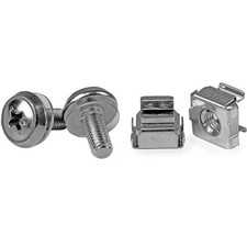StarTech M5 Mounting Screws and Cage Nuts for Server Rack Cabinet - 50pk picture