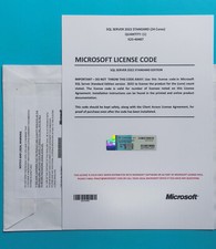 SQL Server 2022 Standard 24 Core Unlimited User CAL License, DVD & Coa - Sealed picture
