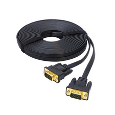 10m 32 FT Ultra Thin Flat Computer Monitor VGA Cable Male 15Pin SVGA Black picture