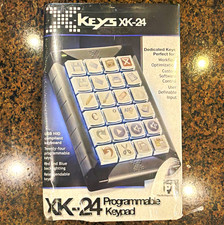 X-keys XK-24 Programmable Backlit 24-Key USB Wired Keypad, Black QWERTY picture