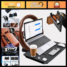 Adjustable Steering Wheel Tray for Laptop & Eating - Car Desk Organizer picture