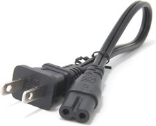 Short AC Power Cable, Ancable 1ft (0.3m) 18AWG Figure 8 Universal Power Cord picture