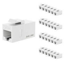 RJ45 Cat6A Keystone Coupler 25-Pack, Female to Female Cat6a Keystone Jack, UT... picture