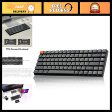 Wireless Low-Profile Mechanical Keyboard 75% QMK, Compact Gaming Keyboard, RGB B picture
