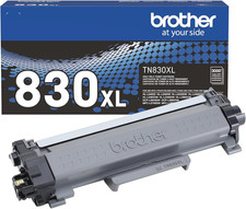Brother TN830XL Black High Yield Printer Toner Cartridge - Print up to 3,000 picture