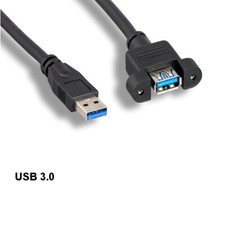 3 feet Spuer Speed USB 3.0 A Panel-Mount Style Extension Cable 5Gbps Sync Charge picture