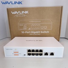 WAVLINK 10-Port Gigabit PoE+ 8 PoE Network Switches Ethernet 120W VLAN/Extend picture