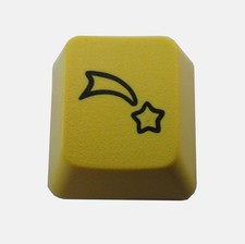 Yellow Falling Star Novelty Doubleshot Cherry MX Keycaps / Key cap picture