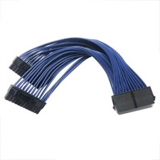 ATX 24Pin 1 to 2 port Power Supply Extension cable PSU Male to Female Y Splitter picture