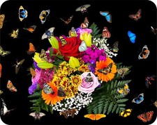 Colorful Butterflies  and Flower Art Designs Novelty Mouse Pad Stunning photogra picture