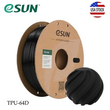 eSUN TPU 64D Filament Flexible TPU 3D Printer Filament 1.75mm 1KG Spool Black US picture
