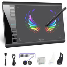 10 X 6 Inch Large Graphics Drawing Tablet with 8 Hot Keys 8192 Level Pen and Com picture