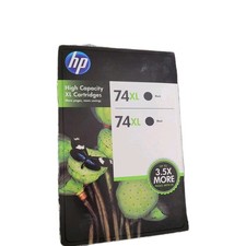 HP TWIN PACK Genuine HP 74XL Black High Yield Ink 2 Cartridge OEM Expired 6/13 picture