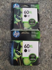 2 Packs Genuine HP 60XL Black High-Yield Ink Cartridge Sealed Exp: 12 2019 picture